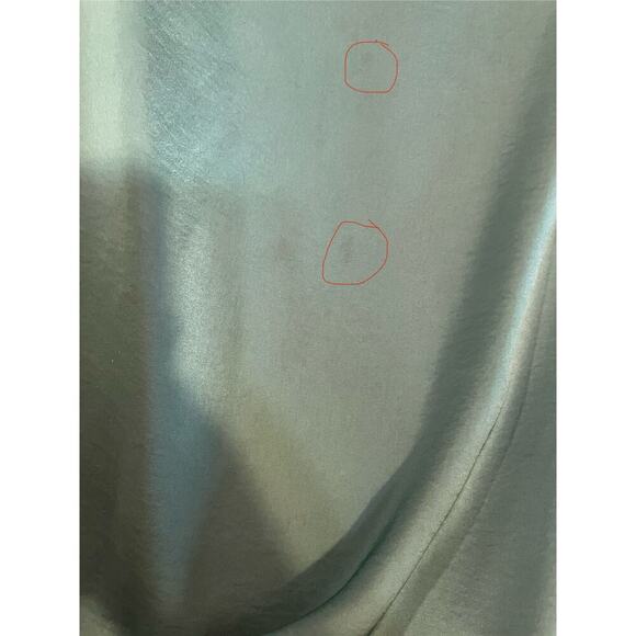 Vince Sleeveless Blouse Size 8 front asymmetrical drape deep jeweled teal color - Picture 8 of 16